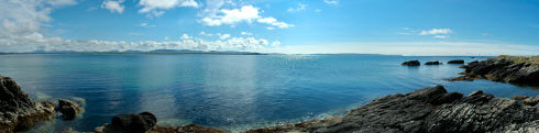 Picture of a view over a sea loch (Loch Indaal, Islay)