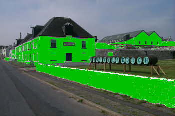 I know, I know, it's a bad pun. But I just couldn't resist and had to quickly ‘paint’ Bruichladdich in green... Picture of a 'green' distillery