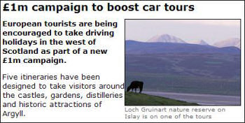 (Screenshot from the BBC report) Is this really Loch Gruinart? Doesn't really look like it to me, the surrounding hills look too high to me. Screenshot of the article on the BBC website