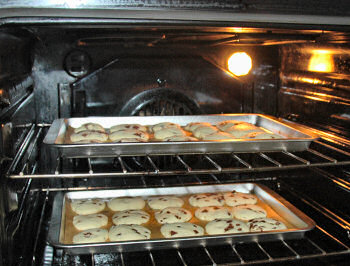 Picture of shortbread in the oven