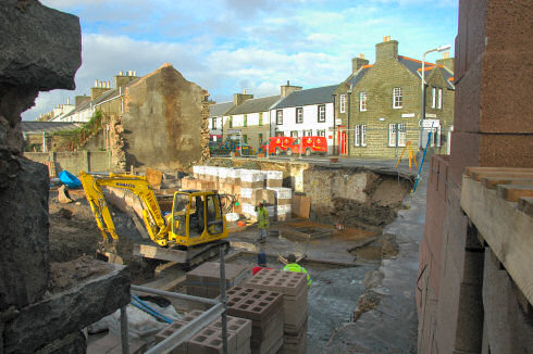 Picture of a building site, showing the basement