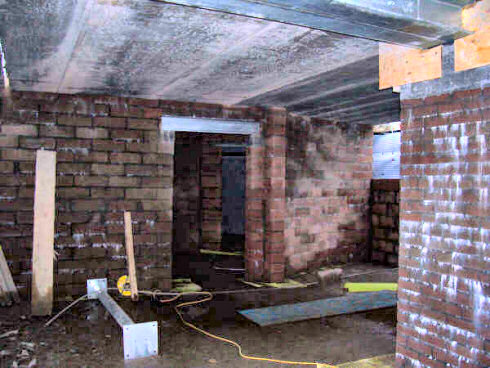 Picture of a basement area under construction