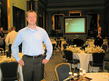 Picture of Armin Grewe standing in the venue for the Laphroaig Masterclass