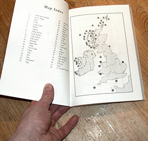Picture of a map inside a book