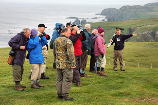 Picture of people on a guided birdwatching walk