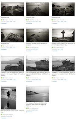 Screenshot of a set of black and white pictures on Flickr