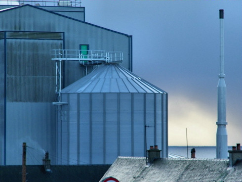 Picture of a recently completed grain silo at a maltings