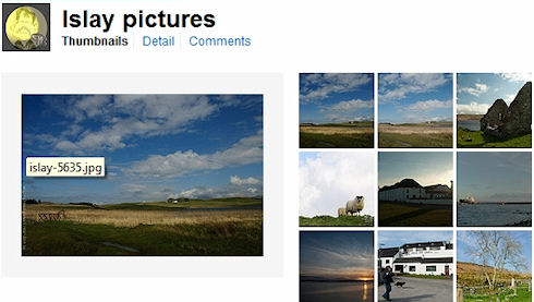 This is just a preview, you'll have to follow the link below to see all his Islay pictures Screenshot of a Flickr photo collection