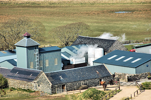 Picture of a small farm distillery seen from above
