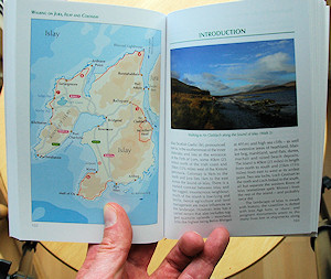 Picture of the start of the Islay section in a walking book