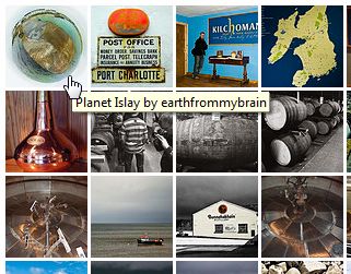 Screenshot of an Islay picture set on Flickr