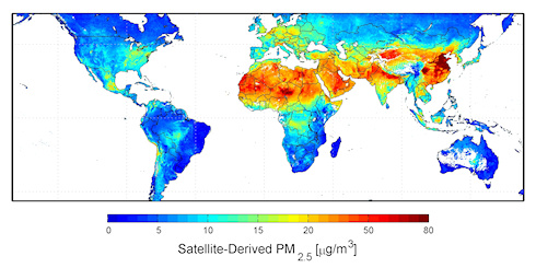 Graphic of global air pollution