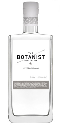 Picture of the The Botanist Islay gin bottle, a clear bottle