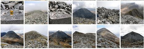 Screenshot of thumbnails in a picture gallery of the Paps of Jura
