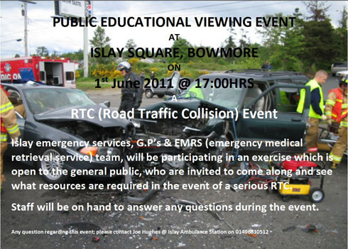 Picture of a flyer for a Road Traffic Collision event