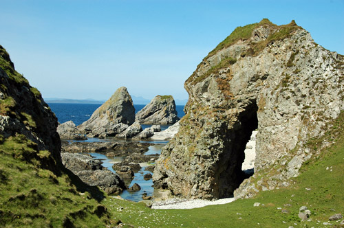 Picture of rock formations including a natural arch