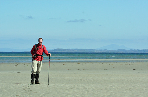 Picture of Armin on a beach on Islay