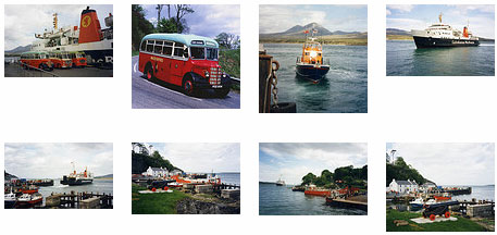 Screenshot of a collection of thumbnails with old coaches and ferries