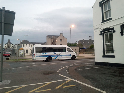 Picture of the Scottish Routes minibus in Bowmore on Islay