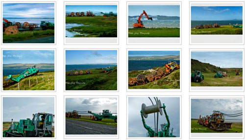 Screenshot of a gallery of pictures of a cable laying project