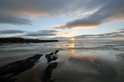 Picture of a dramatic sunset taken with a wide angle lens